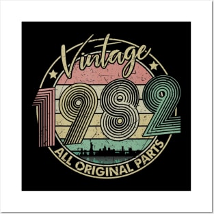 Vintage 1982 Retro 38th Birthday Gift for Men Women Posters and Art